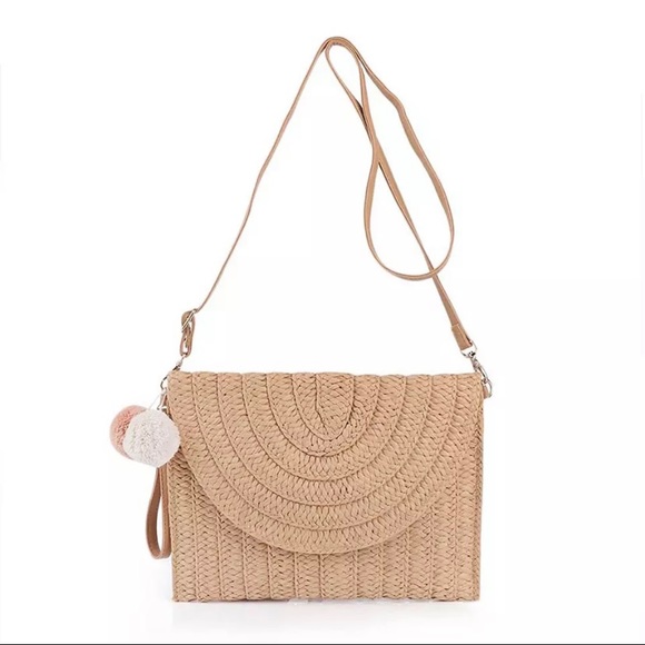 Fashion Straw Bag Women's Summer Beach Handbag - Picture 6 of 7